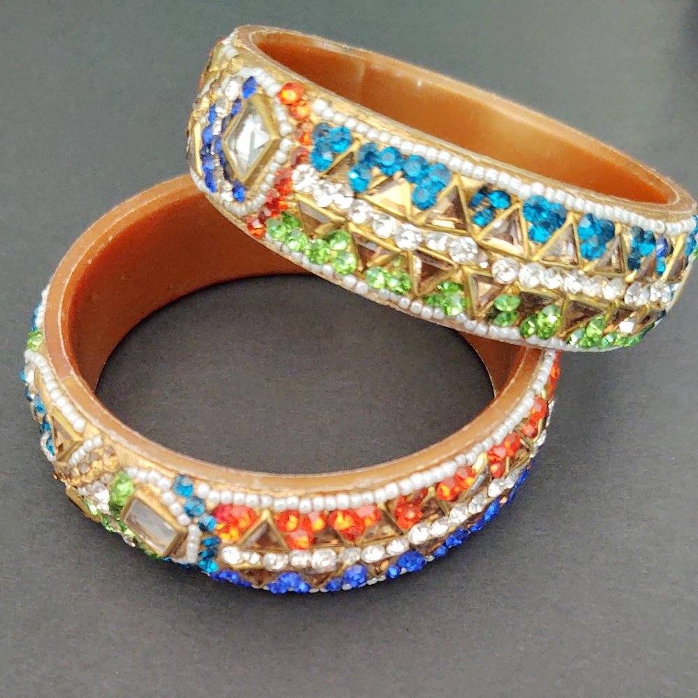 Multi bead bangle bracelets - Picture 9 of 14